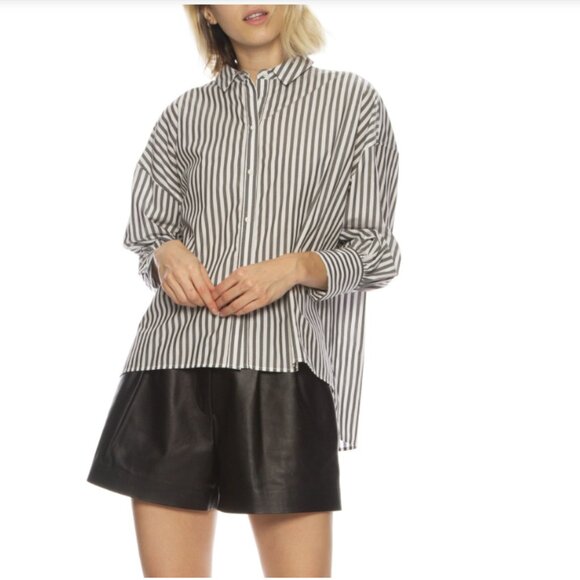 Nili Lotan Fulton Shirt - Stripe - Picture 2 of 12